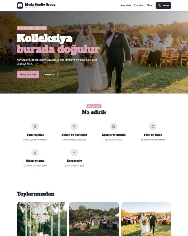Moda dizaynı · Jurnal sayt dizaynının ekran görüntüsü