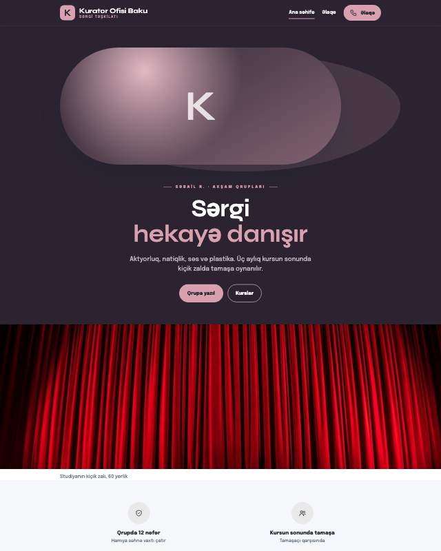 Sərgi kuratorluğu · Jurnal sayt dizaynının ekran görüntüsü